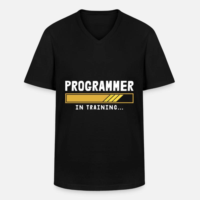 Programmer Coder Software Developer - Men's V-Neck T-Shirt - black