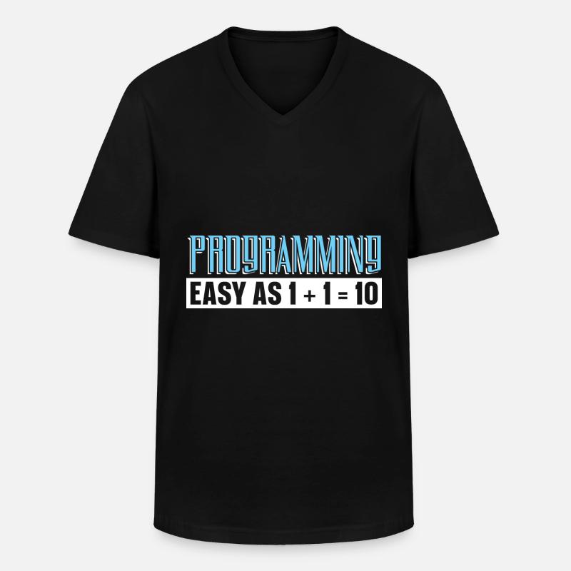 Programmierer Coder Software Entwickler - Männer-T-Shirt mit V-Ausschnitt - Schwarz