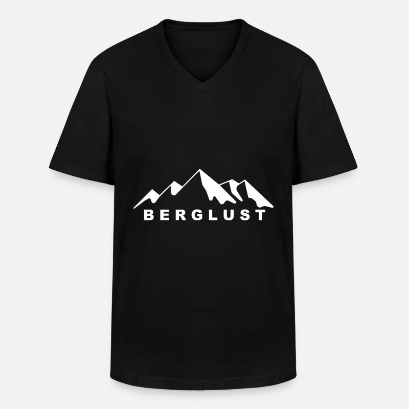 Berglust - (7) - Männer-T-Shirt mit V-Ausschnitt - Schwarz