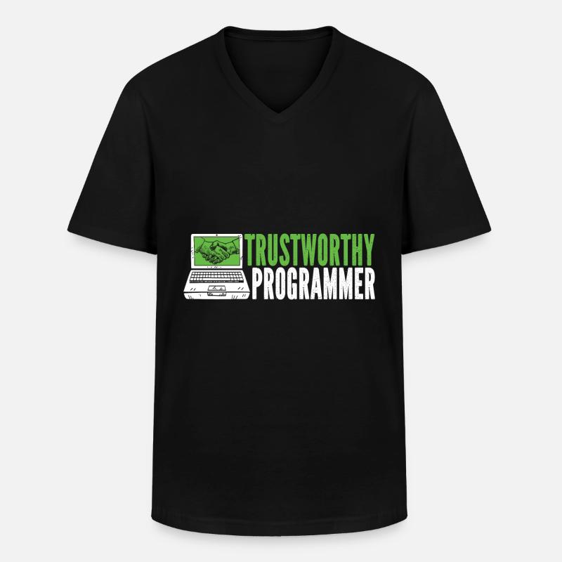 Programmer Coder Software Developer - Men's V-Neck T-Shirt - black