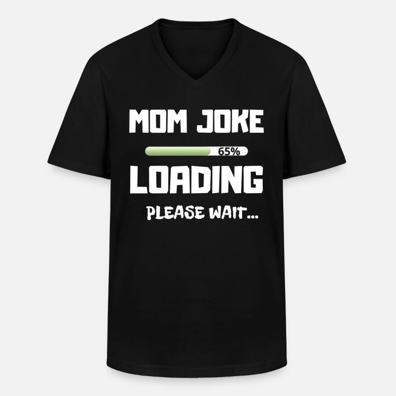 MUTTER WITZ LADEN - Männer-T-Shirt mit V-Ausschnitt - Schwarz