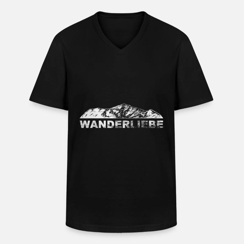 Wanderliebe - (7) - Männer-T-Shirt mit V-Ausschnitt - Schwarz