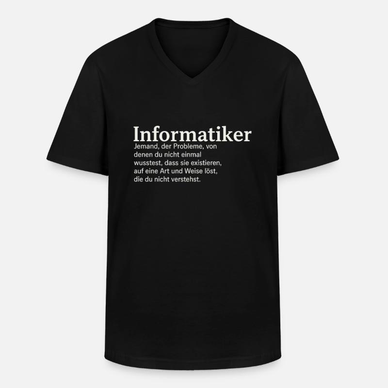 Computer scientist definition funny - Men's V-Neck T-Shirt - black