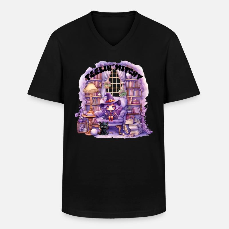 Feelinwitchy - Männer-T-Shirt mit V-Ausschnitt - Schwarz