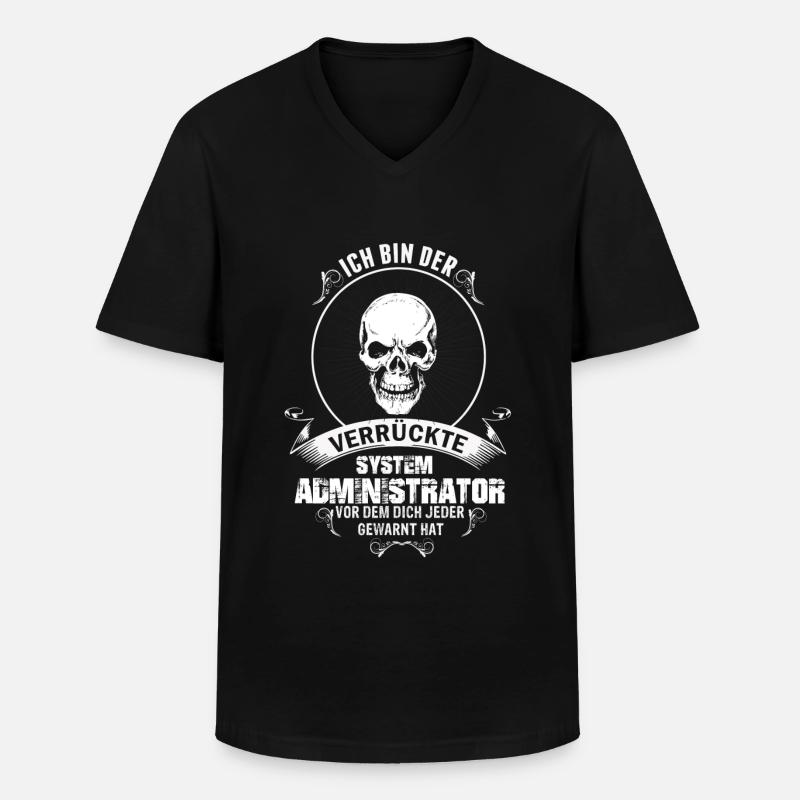 System Administrator - Männer-T-Shirt mit V-Ausschnitt - Schwarz