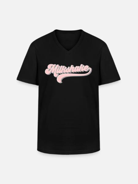 Milkshake | Farben änderbar - Männer-T-Shirt mit V-Ausschnitt - Schwarz