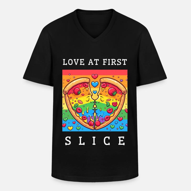 Liebe auf den ersten Schnitt - Männer-T-Shirt mit V-Ausschnitt - Schwarz