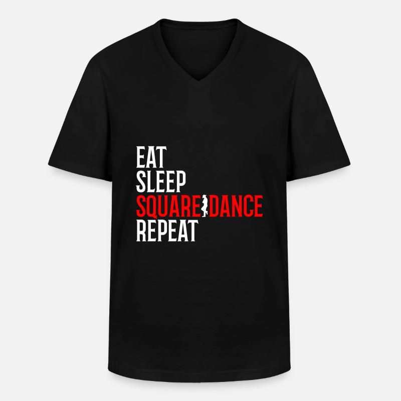 Square Dance - Männer-T-Shirt mit V-Ausschnitt - Schwarz