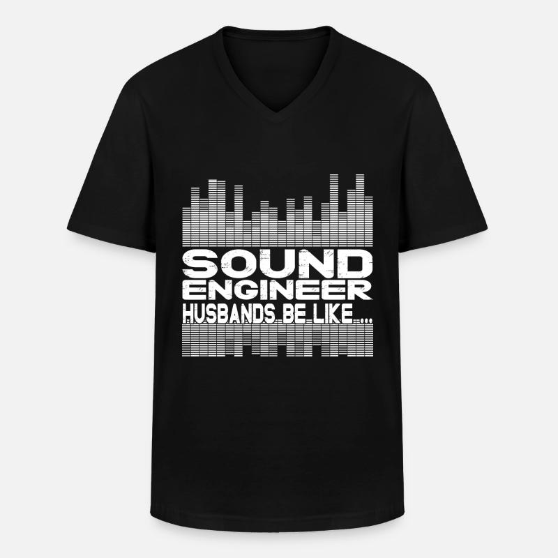 Tontechniker Sound Audio Engineer - Männer-T-Shirt mit V-Ausschnitt - Schwarz