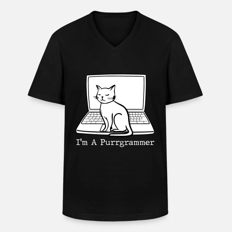 Programmer Coder Software Developer - Men's V-Neck T-Shirt - black