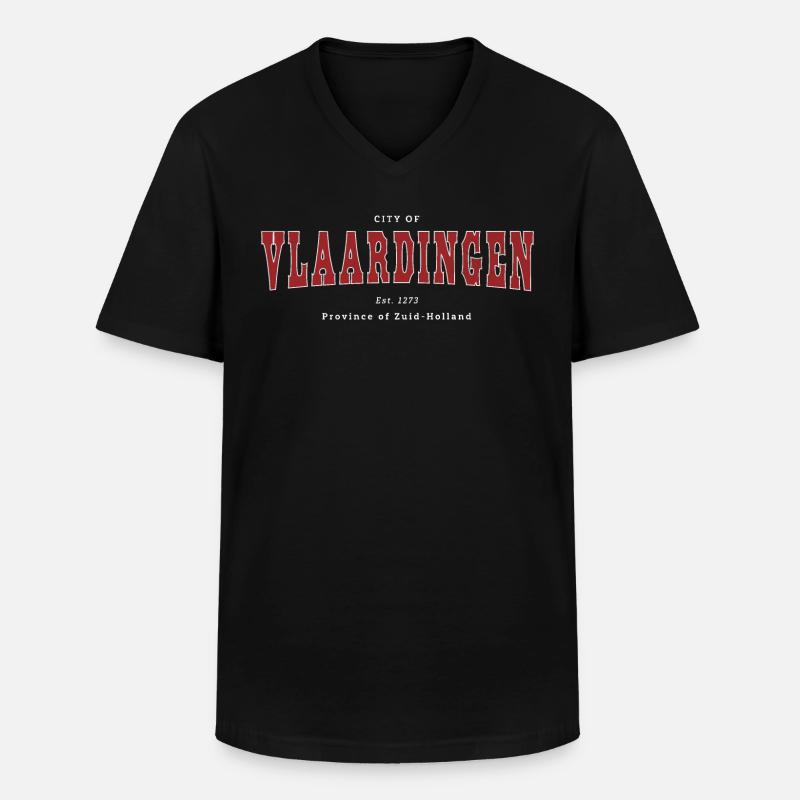 Vlaardingen - Männer-T-Shirt mit V-Ausschnitt - Schwarz
