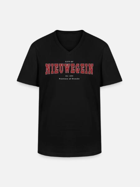 Nieuwegein - T-shirt col V Homme - noir