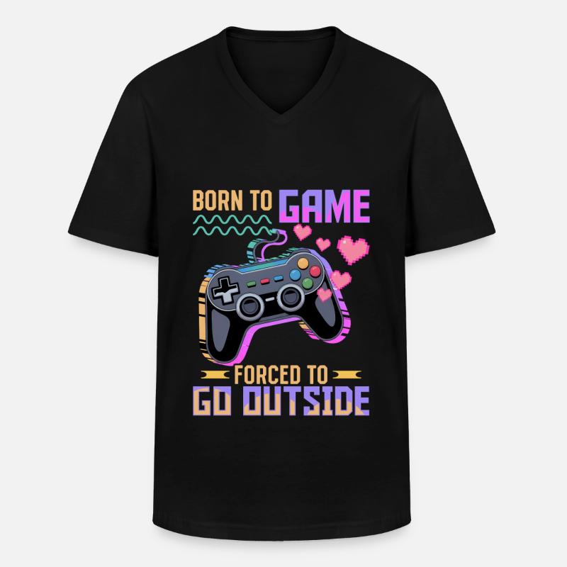 Gamer Gaming Controller Video Game - Männer-T-Shirt mit V-Ausschnitt - Schwarz