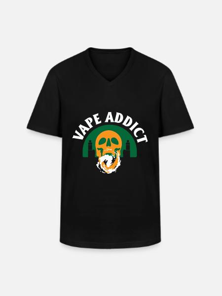 E-Zigarette E-Shisha Dampf Liquid - Männer-T-Shirt mit V-Ausschnitt - Schwarz
