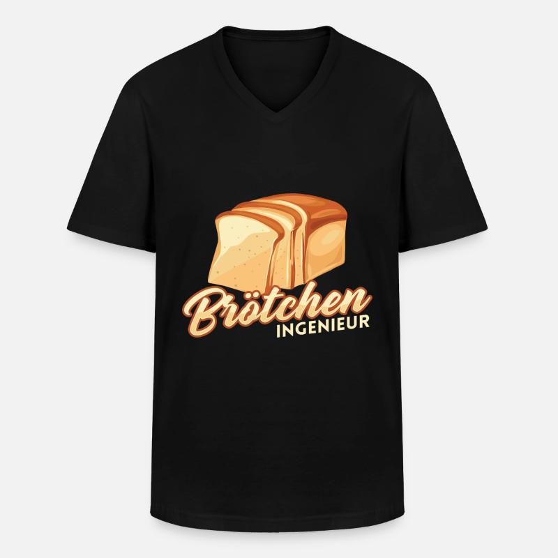Bäcker Backen Konditor - Männer-T-Shirt mit V-Ausschnitt - Schwarz
