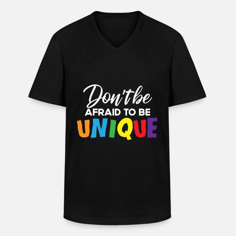 Unique Einzigartig Persönlichkeitsentwicklung - Männer-T-Shirt mit V-Ausschnitt - Schwarz