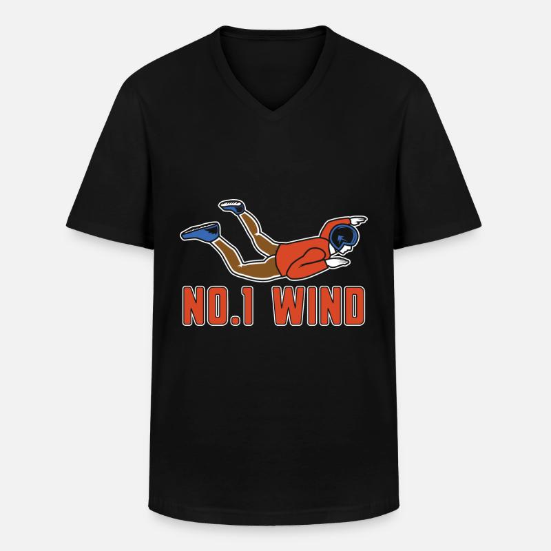 Indoor-Skydiving - Männer-T-Shirt mit V-Ausschnitt - Schwarz