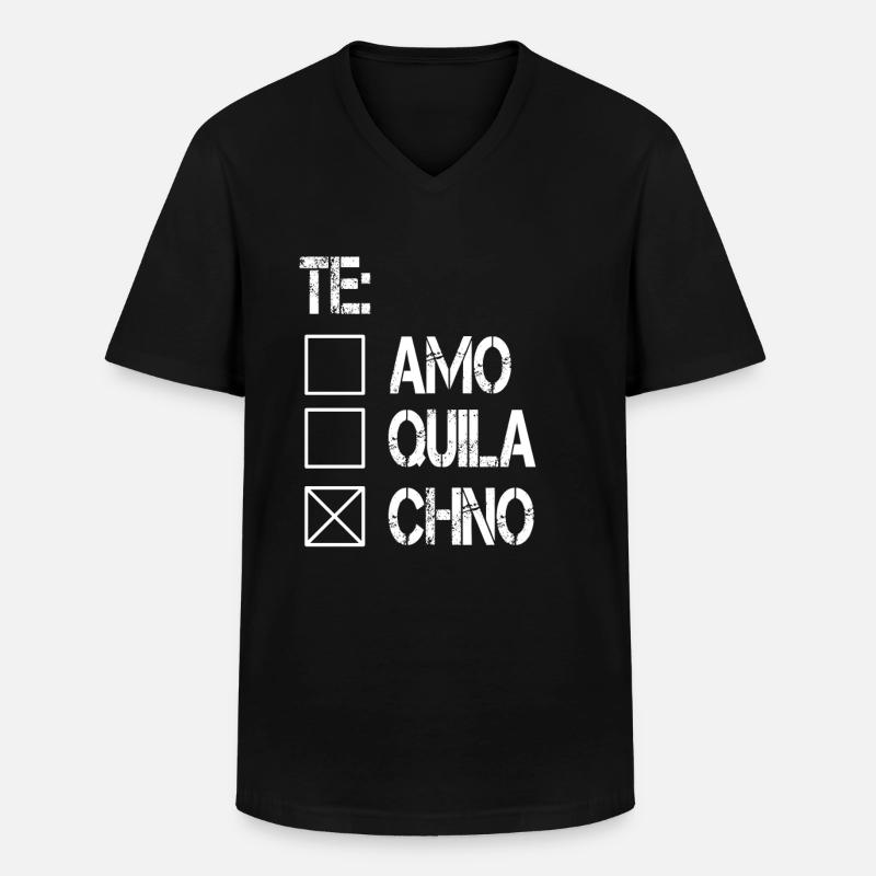 Techno - Men's V-Neck T-Shirt - black