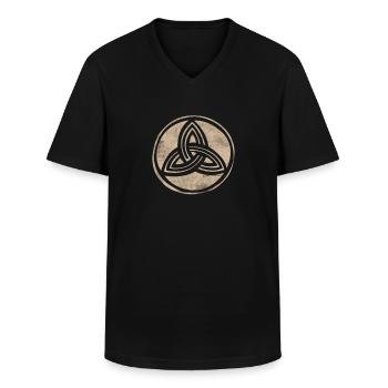 Celts Celtic knot Celtic symbol - Men's V-Neck T-Shirt - black - Front - AI Model Male 178 dark (178cm)