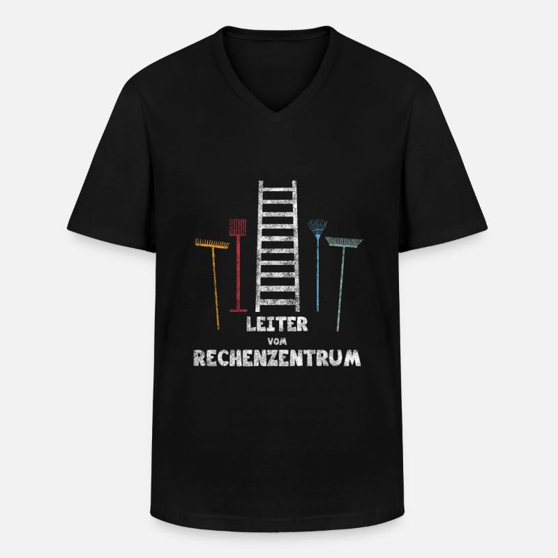 Leiter vom Rechenzentrum - Männer-T-Shirt mit V-Ausschnitt - Schwarz