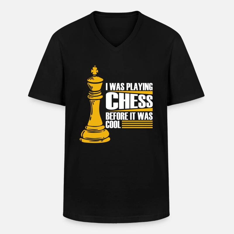 Schach Schachfigur - Männer-T-Shirt mit V-Ausschnitt - Schwarz