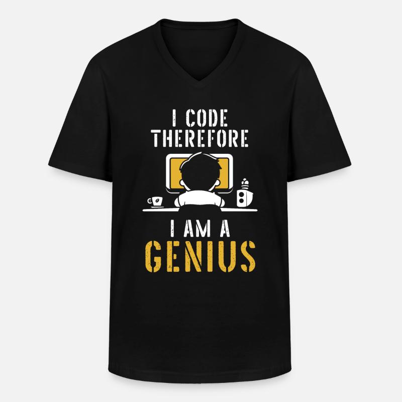 Programmer Coder Software Developer - Men's V-Neck T-Shirt - black