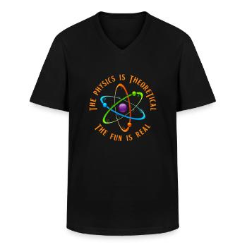 Physicien physicien - T-shirt col V Homme - noir - Devant - AI Model Male 178 dark (178cm)