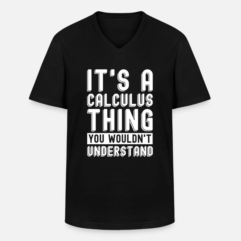 Mathe Mathematik - Männer-T-Shirt mit V-Ausschnitt - Schwarz