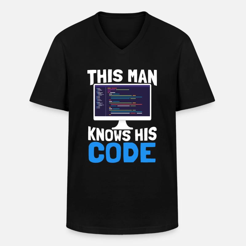Programmer Coder Software Developer - Men's V-Neck T-Shirt - black