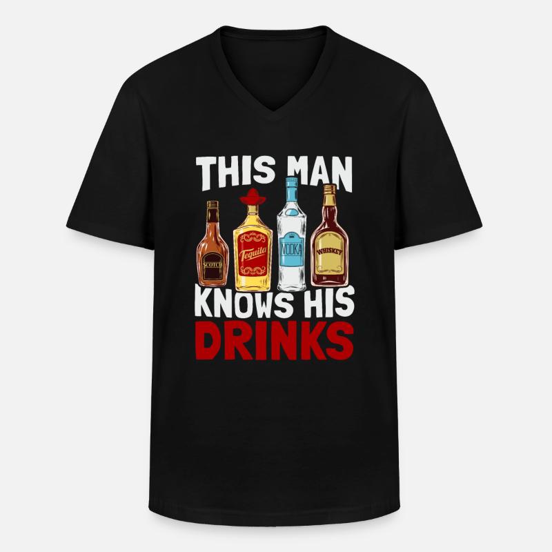 Bartender Bartender Barman Barmaid - Men's V-Neck T-Shirt - black