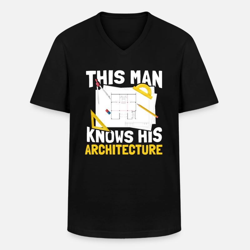 Architekt - Männer-T-Shirt mit V-Ausschnitt - Schwarz
