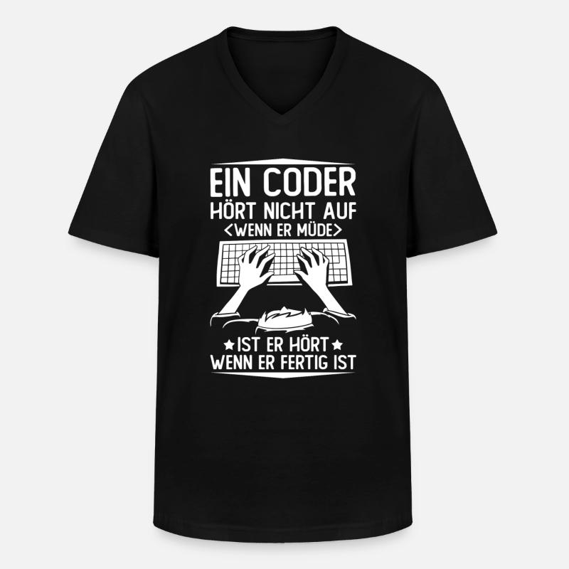 Programmierer Coder Software Entwickler - Männer-T-Shirt mit V-Ausschnitt - Schwarz
