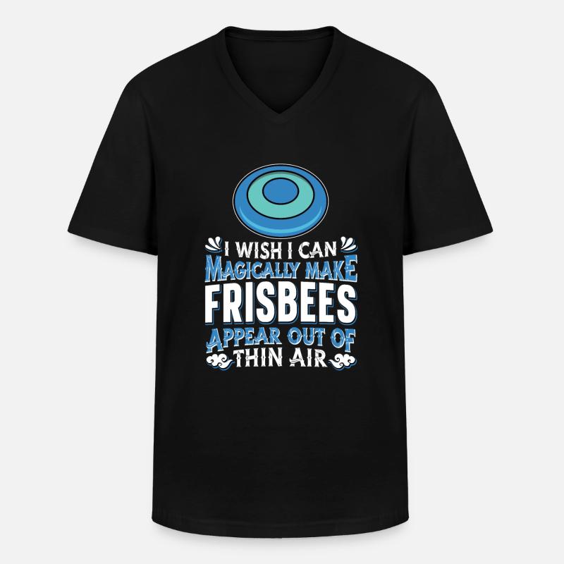 Frisbee - Männer-T-Shirt mit V-Ausschnitt - Schwarz