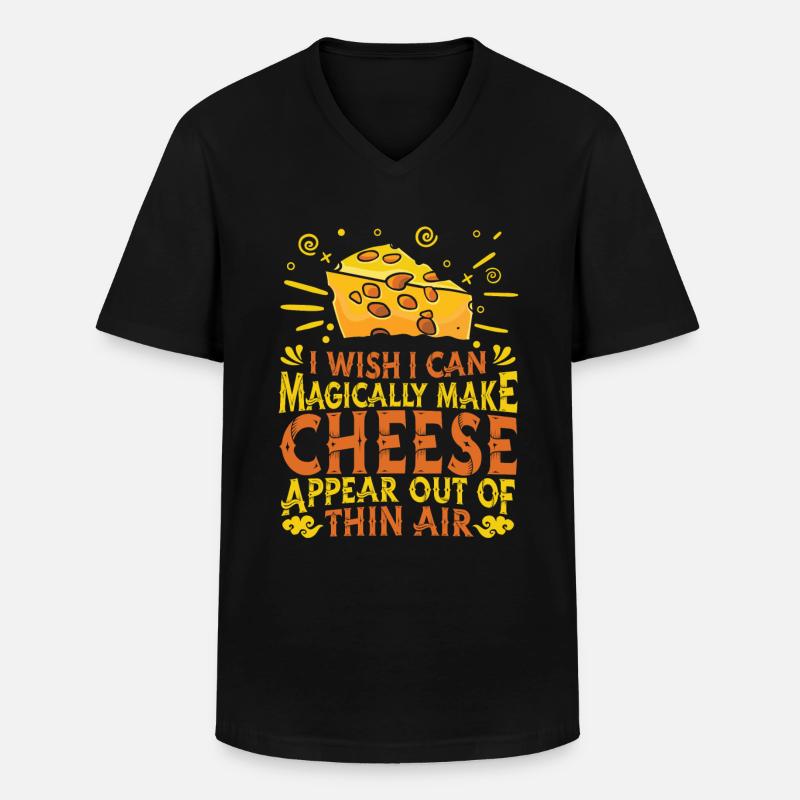 Käse - Männer-T-Shirt mit V-Ausschnitt - Schwarz