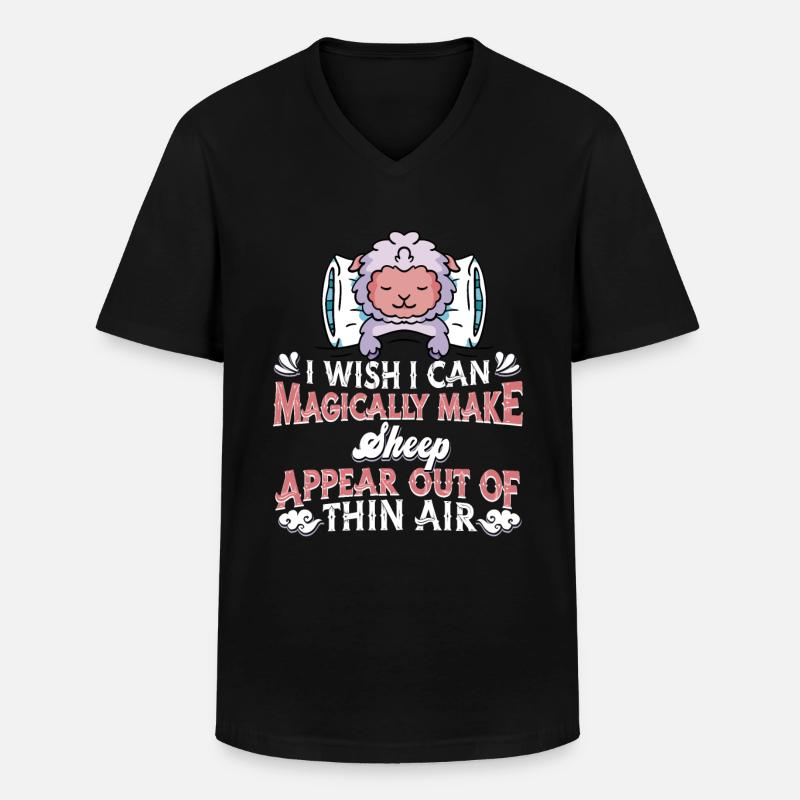Schaf Schäfer - Männer-T-Shirt mit V-Ausschnitt - Schwarz