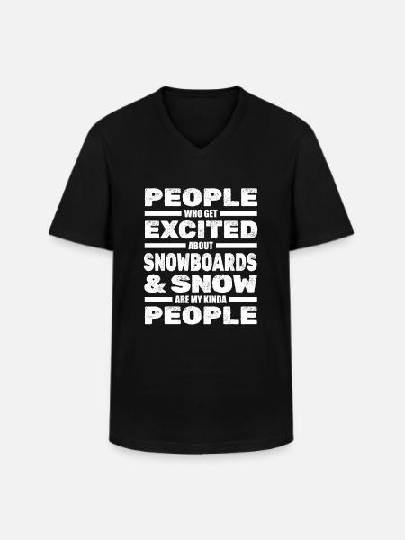 Snowboard Snowboarder Snowboarding - Men's V-Neck T-Shirt - black