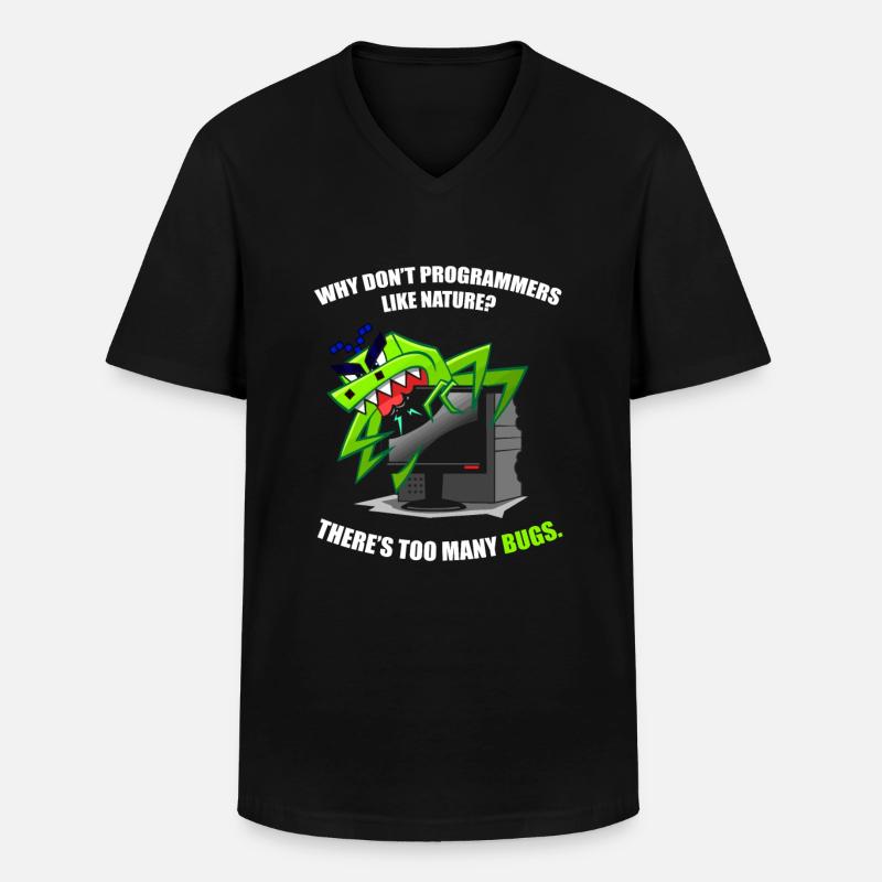 Programmer Coder Software Developer - Men's V-Neck T-Shirt - black
