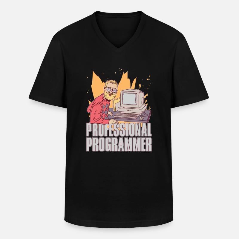 Programmierer Coder Software Entwickler - Männer-T-Shirt mit V-Ausschnitt - Schwarz