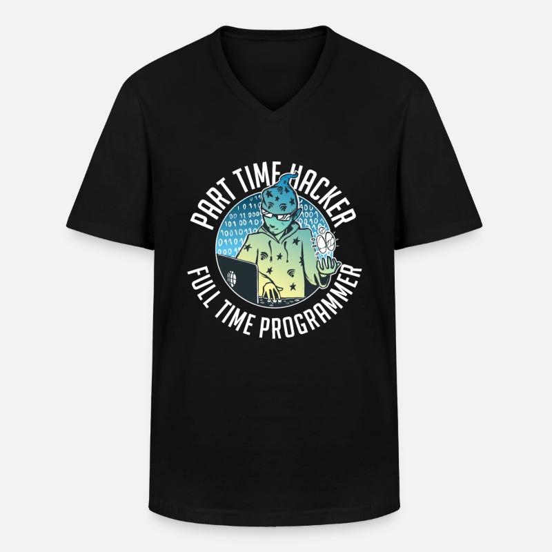 Programmer Coder Software Developer - Men's V-Neck T-Shirt - black