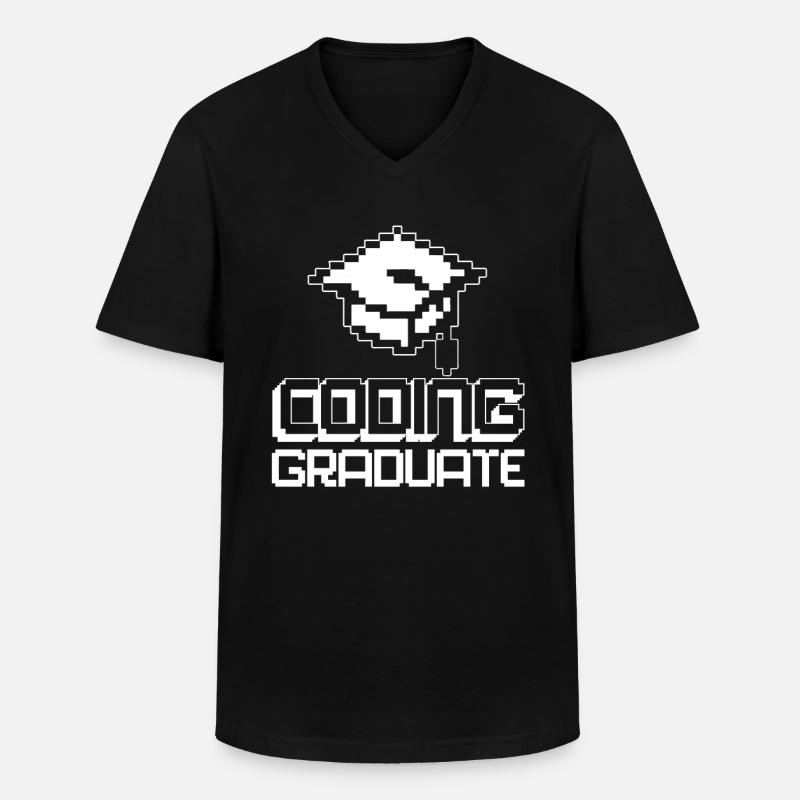 Programmer Coder Software Developer - Men's V-Neck T-Shirt - black