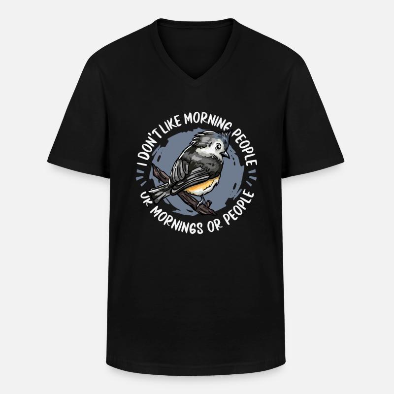 Vogel Vögel - Männer-T-Shirt mit V-Ausschnitt - Schwarz