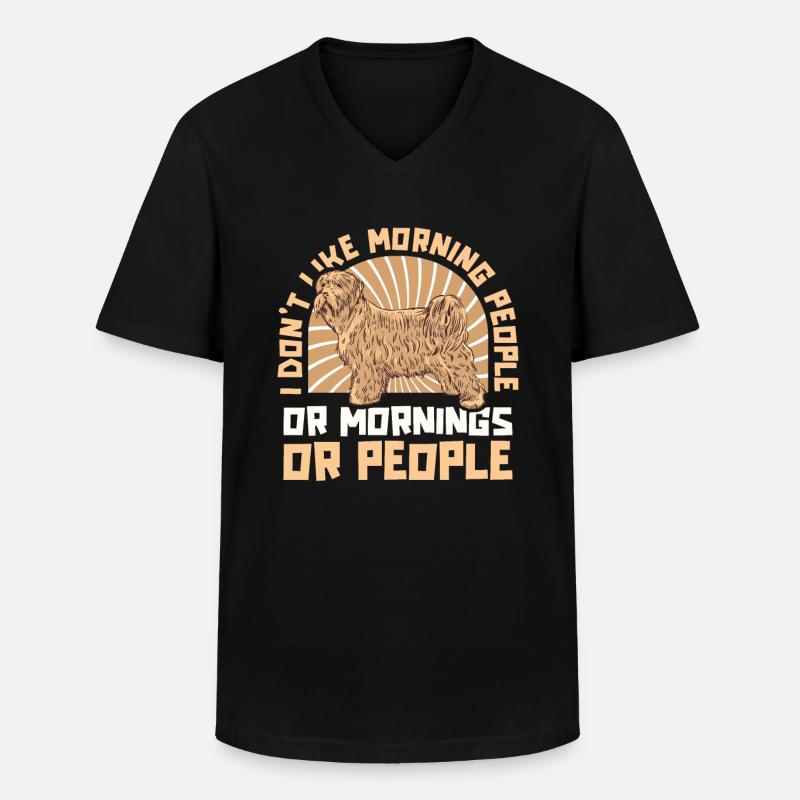 Wheaten Terrier Hund - Männer-T-Shirt mit V-Ausschnitt - Schwarz