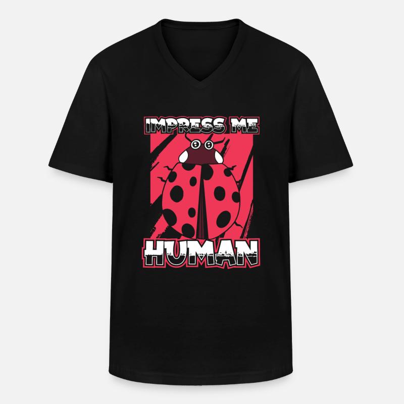 Ladybug Modschegiebchen Mariechenkäfer - Men's V-Neck T-Shirt - black