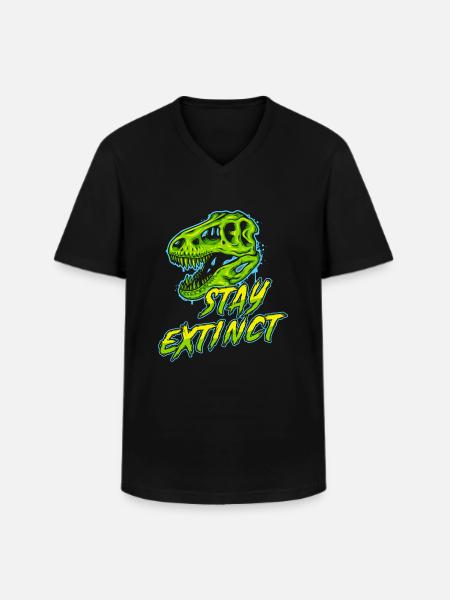 Dinosaure Dino Paléonthologue - T-shirt col V Homme - noir