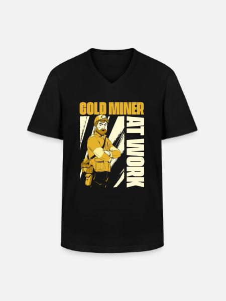 Gold Mining Gold Mine - Men's V-Neck T-Shirt - black