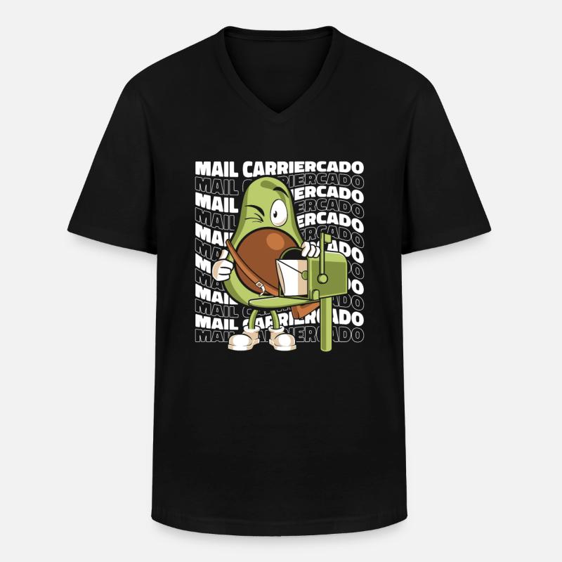 Postbote Brief Kurier Briefträger - Männer-T-Shirt mit V-Ausschnitt - Schwarz