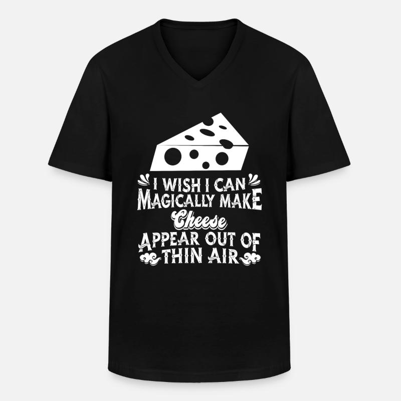 Käse - Männer-T-Shirt mit V-Ausschnitt - Schwarz