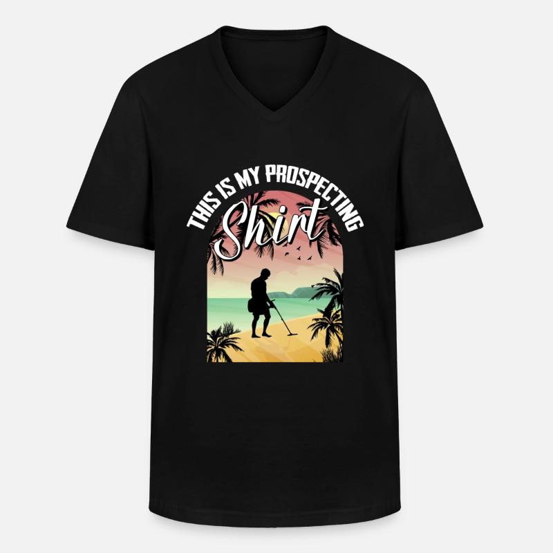 Schürfer - Männer-T-Shirt mit V-Ausschnitt - Schwarz