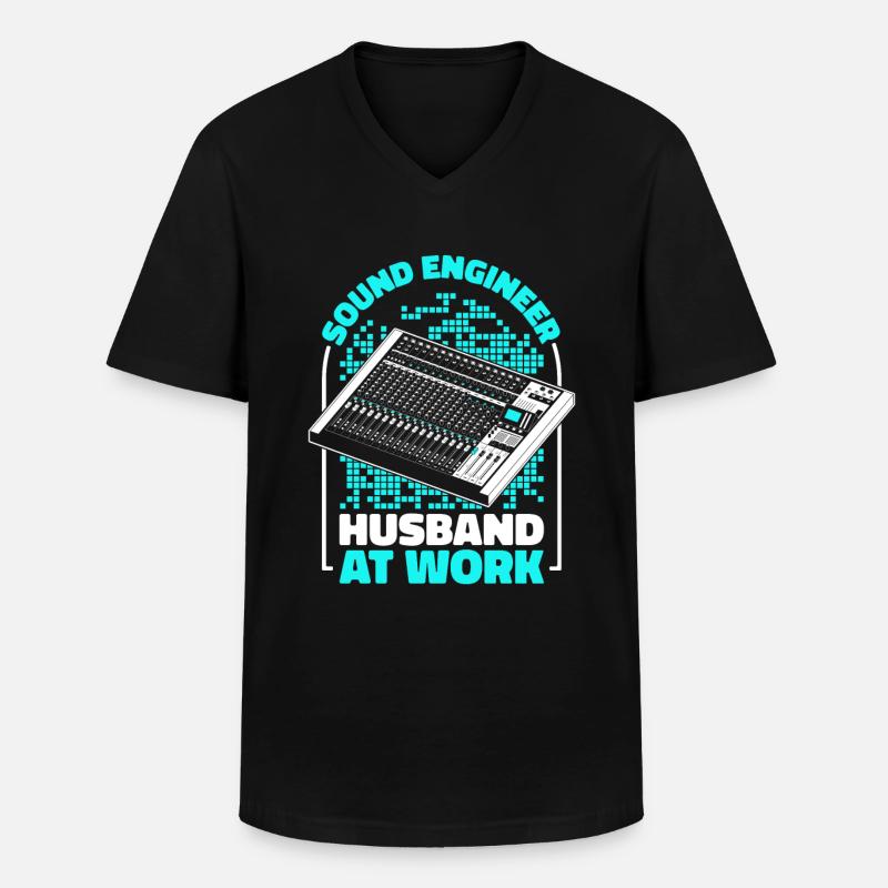 Tontechniker Sound Audio Engineer - Männer-T-Shirt mit V-Ausschnitt - Schwarz