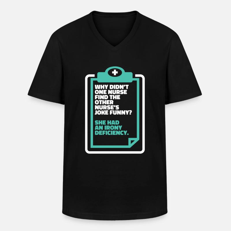 Krankenschwester - Männer-T-Shirt mit V-Ausschnitt - Schwarz